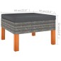 6-tlg. Garten-Lounge-Set mit Kissen Poly Rattan Grau 6-tlg. Garten-Lounge-Set mit Kissen Poly Rattan Grau
