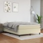 vidaXL Boxspringbett mit Matratze Creme 140x190 cm Kunstleder vidaXL Boxspringbett mit Matratze Creme 140x190 cm Kunstleder