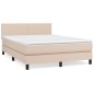 vidaXL Boxspringbett Matratze Cappuccino-Braun 140x190cm Kunstleder vidaXL Boxspringbett Matratze Cappuccino-Braun 140x190cm Kunstleder