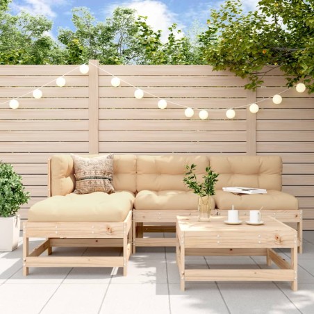 vidaXL 5-tlg. Garten-Lounge-Set Massivholz Kiefer