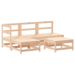 vidaXL 5-tlg. Garten-Lounge-Set Massivholz Kiefer