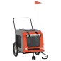 vidaXL Fahrradanhänger Hunde Orange und Grau Oxford-Gewebe und Eisen vidaXL Fahrradanhänger Hunde Orange und Grau Oxford-Gewebe und Eisen