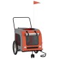 vidaXL Fahrradanhänger Hunde Orange und Grau Oxford-Gewebe und Eisen vidaXL Fahrradanhänger Hunde Orange und Grau Oxford-Gewebe und Eisen