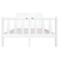vidaXL Massivholzbett Weiß 135x190 cm vidaXL Massivholzbett Weiß 135x190 cm