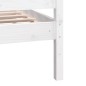 vidaXL Massivholzbett Weiß 135x190 cm vidaXL Massivholzbett Weiß 135x190 cm