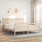 vidaXL Massivholzbett mit Kopfteil vidaXL Massivholzbett mit Kopfteil