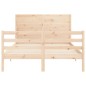 vidaXL Massivholzbett mit Kopfteil 140x190 cm vidaXL Massivholzbett mit Kopfteil 140x190 cm
