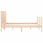 vidaXL Massivholzbett mit Kopfteil 140x190 cm vidaXL Massivholzbett mit Kopfteil 140x190 cm