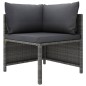 7-tlg. Garten-Lounge-Set mit Kissen Poly Rattan Grau 7-tlg. Garten-Lounge-Set mit Kissen Poly Rattan Grau