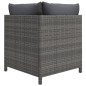 7-tlg. Garten-Lounge-Set mit Kissen Poly Rattan Grau 7-tlg. Garten-Lounge-Set mit Kissen Poly Rattan Grau