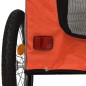 vidaXL Fahrradanhänger Hunde Orange und Grau Oxford-Gewebe und Eisen vidaXL Fahrradanhänger Hunde Orange und Grau Oxford-Gewebe und Eisen