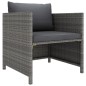 7-tlg. Garten-Lounge-Set mit Kissen Poly Rattan Grau 7-tlg. Garten-Lounge-Set mit Kissen Poly Rattan Grau