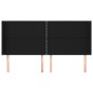 vidaXL Kopfteil mit Ohren Schwarz 163x16x118/128 cm Stoff