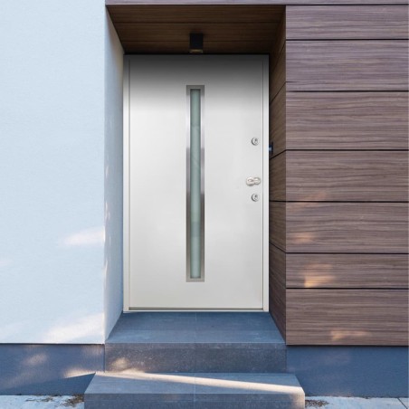 vidaXL Haustür Aluminium Weiß 110x207,5 cm
