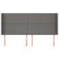vidaXL Kopfteil mit Ohren Grau 203x16x118/128 cm Kunstleder vidaXL Kopfteil mit Ohren Grau 203x16x118/128 cm Kunstleder