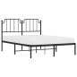 vidaXL Bettgestell mit Kopfteil Metall Schwarz 140x190 cm vidaXL Bettgestell mit Kopfteil Metall Schwarz 140x190 cm