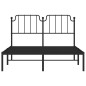 vidaXL Bettgestell mit Kopfteil Metall Schwarz 140x190 cm vidaXL Bettgestell mit Kopfteil Metall Schwarz 140x190 cm