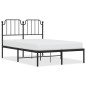 vidaXL Bettgestell mit Kopfteil Metall Schwarz 120x200 cm vidaXL Bettgestell mit Kopfteil Metall Schwarz 120x200 cm