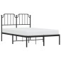 vidaXL Bettgestell mit Kopfteil Metall Schwarz 120x200 cm vidaXL Bettgestell mit Kopfteil Metall Schwarz 120x200 cm