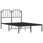 vidaXL Bettgestell mit Kopfteil Metall Schwarz 120x200 cm vidaXL Bettgestell mit Kopfteil Metall Schwarz 120x200 cm