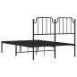 vidaXL Bettgestell mit Kopfteil Metall Schwarz 120x200 cm vidaXL Bettgestell mit Kopfteil Metall Schwarz 120x200 cm