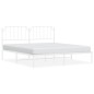 vidaXL Bettgestell mit Kopfteil Metall Weiß 180x200 cm vidaXL Bettgestell mit Kopfteil Metall Weiß 180x200 cm