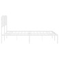 vidaXL Bettgestell mit Kopfteil Metall Weiß 180x200 cm vidaXL Bettgestell mit Kopfteil Metall Weiß 180x200 cm