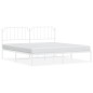 vidaXL Bettgestell mit Kopfteil Metall Weiß 193x203 cm vidaXL Bettgestell mit Kopfteil Metall Weiß 193x203 cm