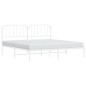 vidaXL Bettgestell mit Kopfteil Metall Weiß 193x203 cm vidaXL Bettgestell mit Kopfteil Metall Weiß 193x203 cm