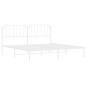 vidaXL Bettgestell mit Kopfteil Metall Weiß 193x203 cm vidaXL Bettgestell mit Kopfteil Metall Weiß 193x203 cm