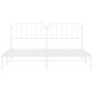 vidaXL Bettgestell mit Kopfteil Metall Weiß 193x203 cm vidaXL Bettgestell mit Kopfteil Metall Weiß 193x203 cm