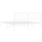 vidaXL Bettgestell mit Kopfteil Metall Weiß 193x203 cm vidaXL Bettgestell mit Kopfteil Metall Weiß 193x203 cm