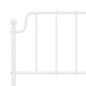 vidaXL Bettgestell mit Kopfteil Metall Weiß 135x190 cm vidaXL Bettgestell mit Kopfteil Metall Weiß 135x190 cm