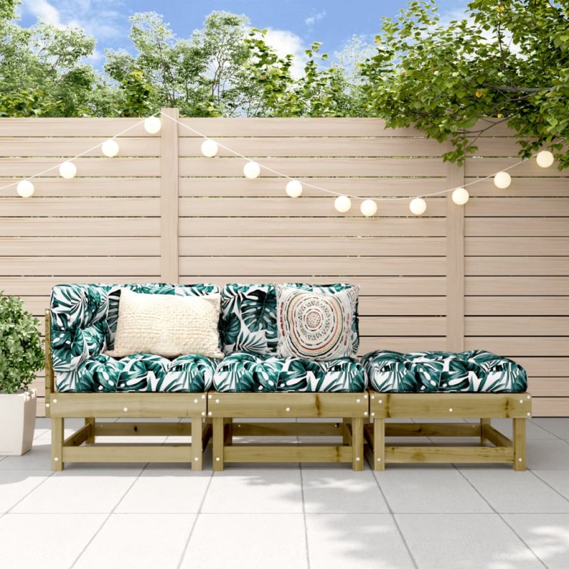vidaXL 3-tlg. Garten-Lounge-Set Kiefernholz Imprägniert vidaXL 3-tlg. Garten-Lounge-Set Kiefernholz Imprägniert