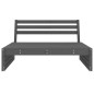 vidaXL Garten-Mittelsofa Grau 120x80 cm Massivholz Kiefer vidaXL Garten-Mittelsofa Grau 120x80 cm Massivholz Kiefer