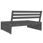 vidaXL Garten-Mittelsofa Grau 120x80 cm Massivholz Kiefer vidaXL Garten-Mittelsofa Grau 120x80 cm Massivholz Kiefer
