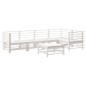 vidaXL 6-tlg. Garten-Lounge-Set Weiß Massivholz Kiefer vidaXL 6-tlg. Garten-Lounge-Set Weiß Massivholz Kiefer