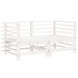 vidaXL 6-tlg. Garten-Lounge-Set Weiß Massivholz Kiefer vidaXL 6-tlg. Garten-Lounge-Set Weiß Massivholz Kiefer