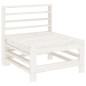 vidaXL 6-tlg. Garten-Lounge-Set Weiß Massivholz Kiefer vidaXL 6-tlg. Garten-Lounge-Set Weiß Massivholz Kiefer
