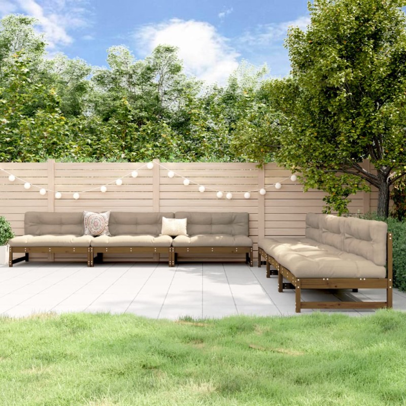 vidaXL 6-tlg. Garten-Lounge-Set Honigbraun Massivholz Kiefer vidaXL 6-tlg. Garten-Lounge-Set Honigbraun Massivholz Kiefer