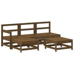 vidaXL 5-tlg. Garten-Lounge-Set Honigbraun Massivholz Kiefer