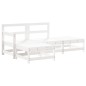 vidaXL 4-tlg. Garten-Lounge-Set Weiß Massivholz Kiefer vidaXL 4-tlg. Garten-Lounge-Set Weiß Massivholz Kiefer