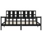 vidaXL Massivholzbett mit Kopfteil Schwarz 180x200 cm vidaXL Massivholzbett mit Kopfteil Schwarz 180x200 cm