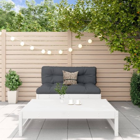 vidaXL 2-tlg. Garten-Lounge-Set Weiß Massivholz Kiefer