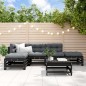 vidaXL 6-tlg. Garten-Lounge-Set Schwarz Massivholz Kiefer vidaXL 6-tlg. Garten-Lounge-Set Schwarz Massivholz Kiefer