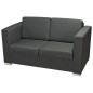 vidaXL 2-Sitzer Sofa Stoff Dunkelgrau vidaXL 2-Sitzer Sofa Stoff Dunkelgrau