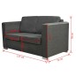 vidaXL 2-Sitzer Sofa Stoff Dunkelgrau vidaXL 2-Sitzer Sofa Stoff Dunkelgrau