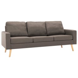 vidaXL 3-Sitzer-Sofa Taupe Stoff