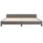 vidaXL Bettgestell mit Kopfteil Grau 200x200 cm Kunstleder vidaXL Bettgestell mit Kopfteil Grau 200x200 cm Kunstleder