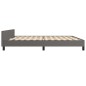 vidaXL Bettgestell mit Kopfteil Grau 200x200 cm Kunstleder vidaXL Bettgestell mit Kopfteil Grau 200x200 cm Kunstleder